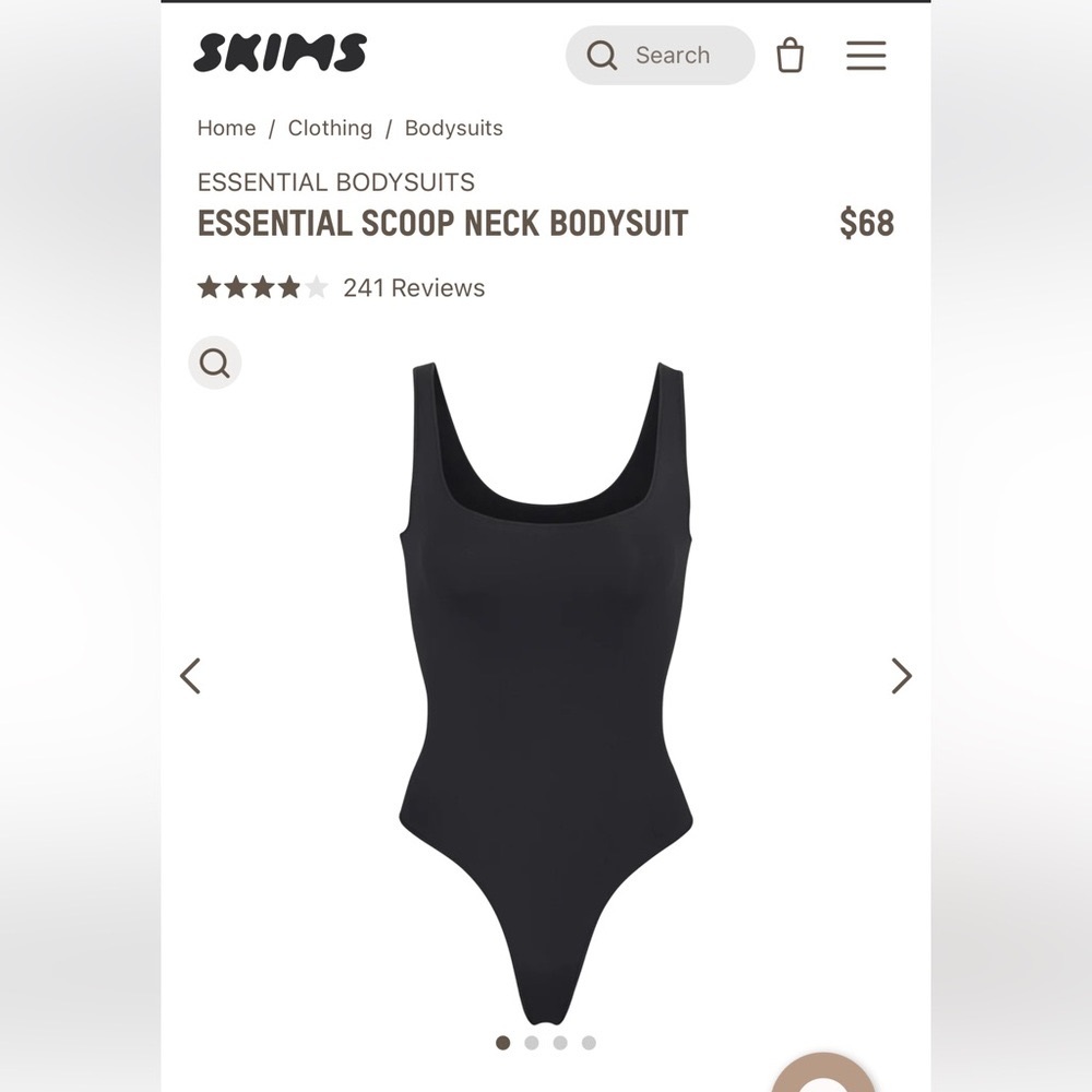 NWT Skims Essential Scoop Neck Bodysuit